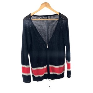 womens black zipper cardigan