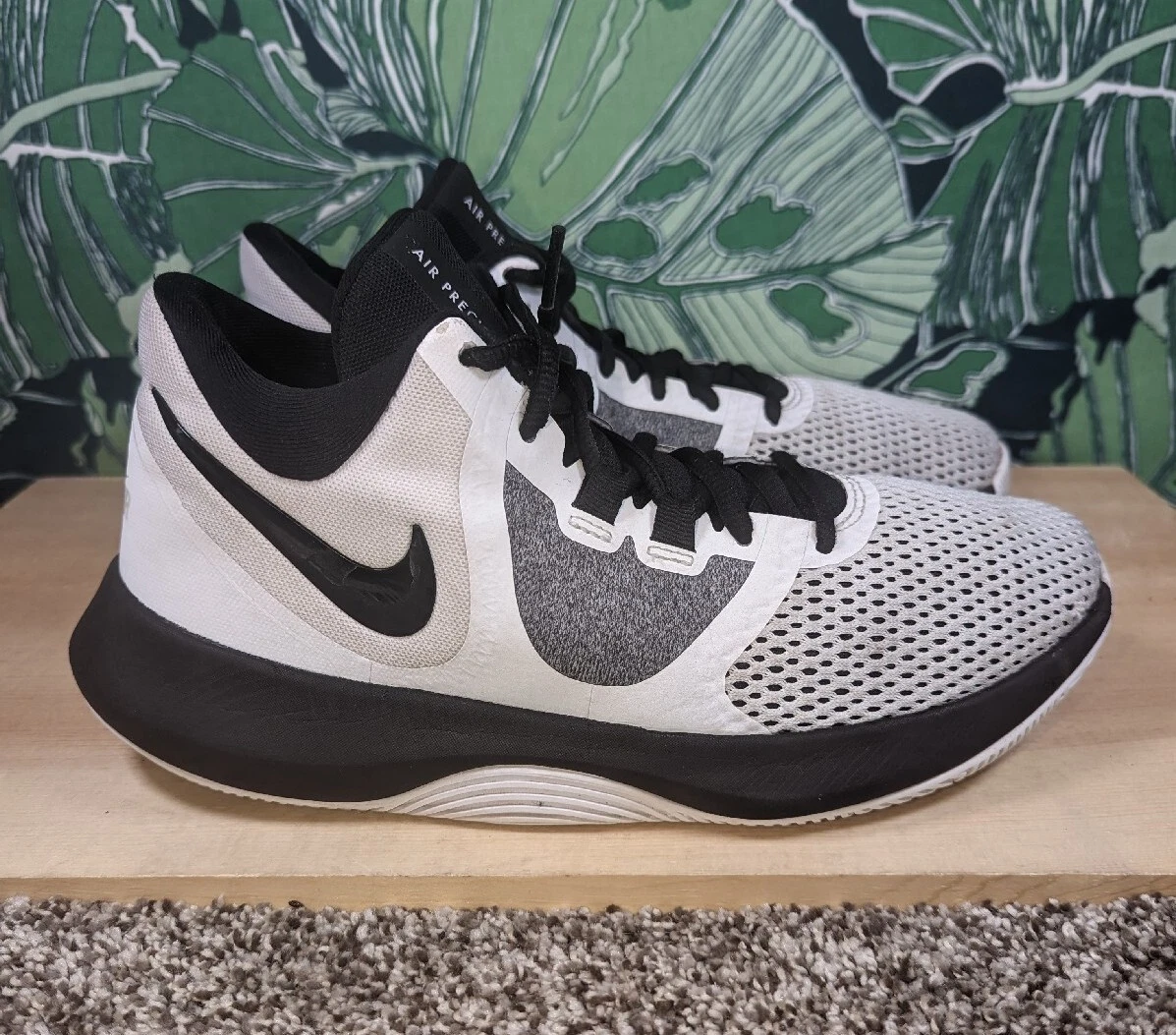 Nike air precision cheap black and white