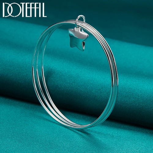 DOTEFFIL 925 Sterlingsilber dreikreisförmiger Sternarmreif Armband Damenschmuck - Bild 2 von 6