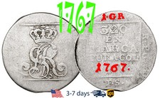 Poland 1 Grossus Groschen Groszy 1767 Stanislaw August Poniatowski SILVER #19630