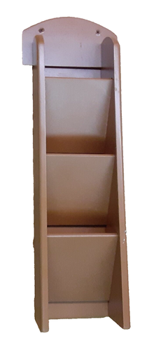 Porta lettere da parete in legno 3 tasche dipinto a mano free standing 7" x 31/2" x 22" - Foto 1 di 14