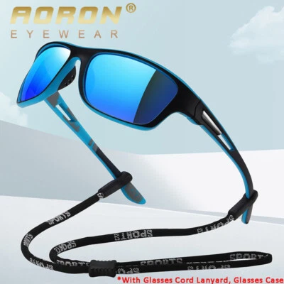 AORON Polarized Sport Sunglasses Men Women Retro Square Driving Cycling Fishing