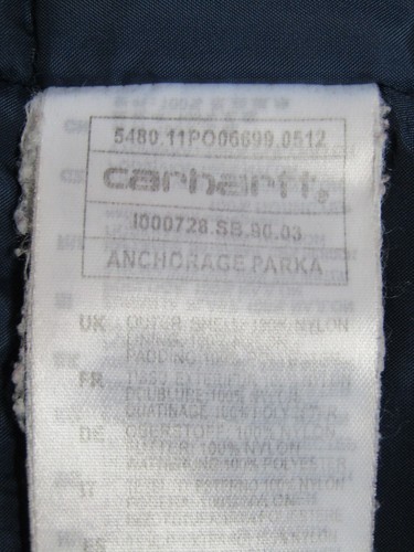 Carhartt Herren Anchorage Parka Medium Dunkelblau Nylon Kapuze LJKTC018 - Bild 9 von 9