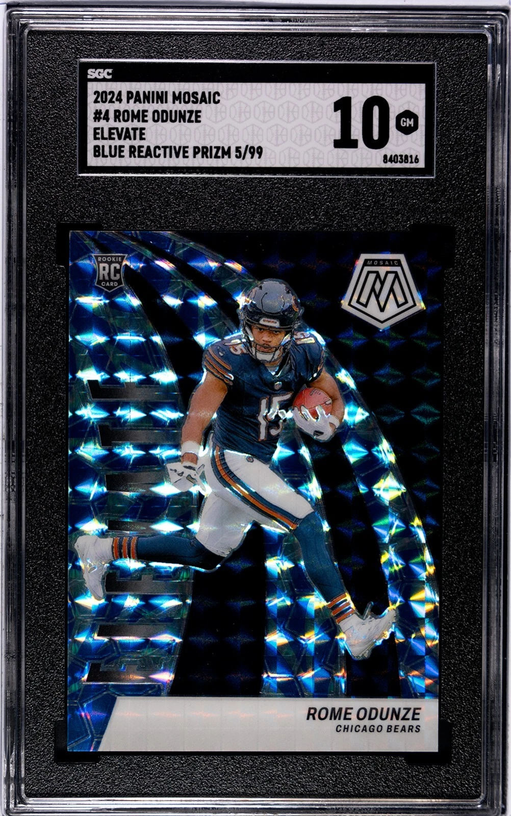 Rome Odunze Panini Mosaic Elevate #4 Reactive Blue