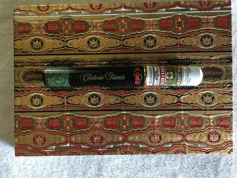Fuente Cigar custom cigar band art w.  tubo  - CIGart by T - 10 1/2" x 7 1/2"