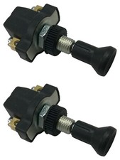 2 Pcs Universal Black Euro Style Push Pull Sw...