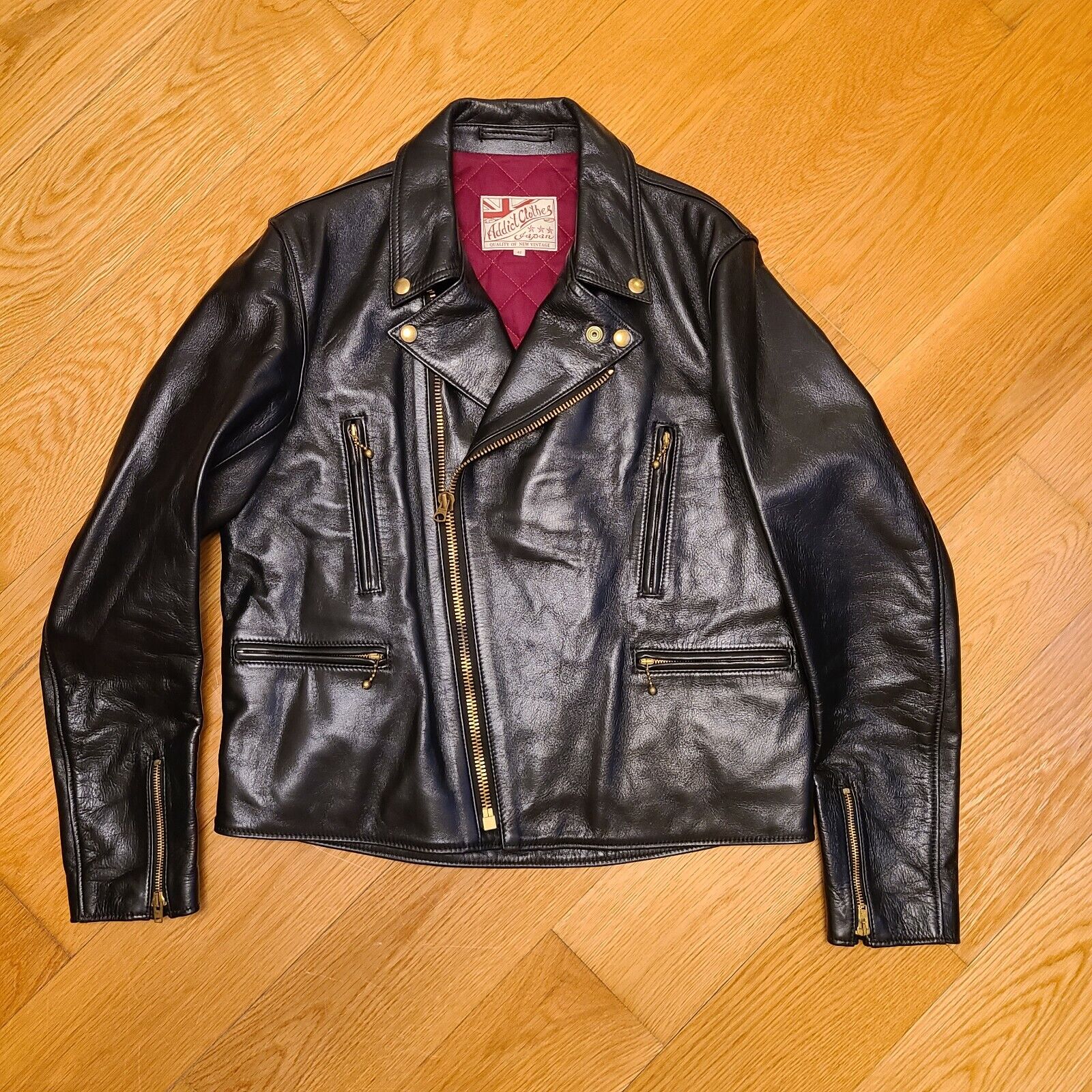 Addict Clothes AD02 Horsehide Leather Jacket Size 42