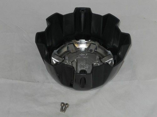2 CRAVE ALLOYS 8 LUG GLOSS BLACK WHEEL RIM CENTER CAP NX-8H-UP LG1009-36 - Picture 2 of 2