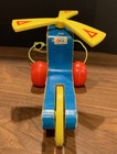 Vintage 1970 Fisher Price MINI-COPTER WHIRLYBIRD #448 Helicopter Wooden Pull Toy — photo 4
