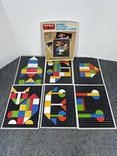 VINTAGE 1980 PLAYSKOOL JUMBO PLAYTILE PATTERN CARDS NO. 7045 Educational