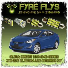White LED interior lights package kit for 2011-15 Elantra 8 pcs 3014 series SMD