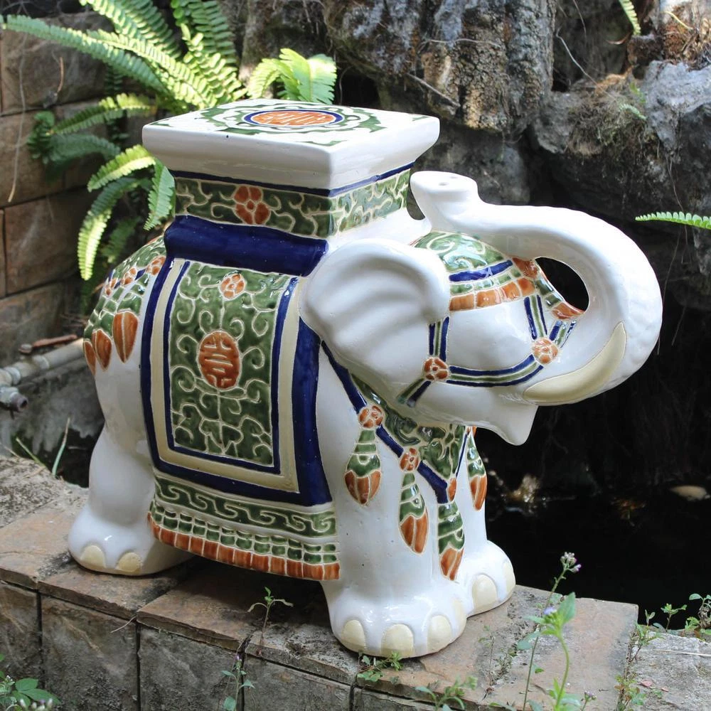 Ceramic cheap elephant stool