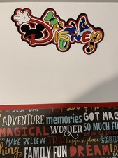 12 x 12 premade scrapbook page Disney Theme