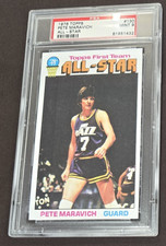 1976 Topps Basketball #130 Pete Maravich All-Star PSA 9 Mint Card Jazz HOF NBA
