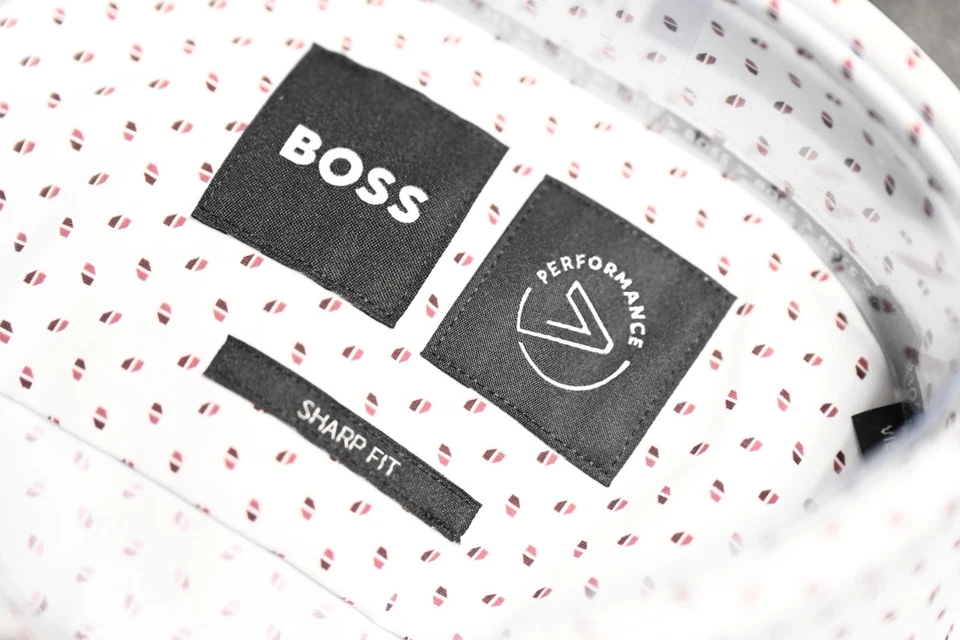 Camicia Slim Performance Stretch Hugo Boss Uomo MAX Travel Fresh 38 15 32/33 - Immagine 4 di 4