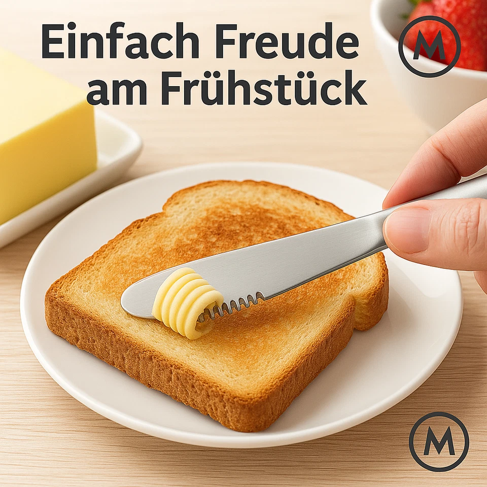 Butterstreichmesser Edelstahl für Butter Käse und Dessert DE. - Bild 4 von 4