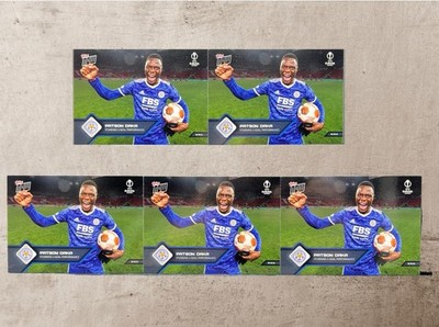 5x Patson Daka Topps Now 21/22 UEL Leicester City #009 Stunning Goal Performance