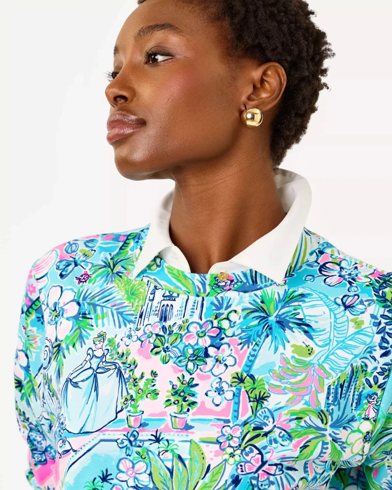 Толстовка Lilly Pulitzer баллада мульти Lilly любит Золушку полный размер. НОВЫЙ - Изображение 3 из 4