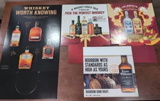 (Lot of 4) Liquor Store Advertising Display Signs, Bourbon,  Jose Cuervo Tequila