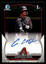 Christian Cerda 2023 Bowman Chrome #CPA-CCE Prospect Autographs