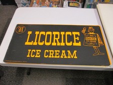 Baskin Robbins ice cream 1975 store poster sign LICORICE black