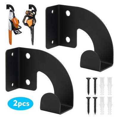 2 Pack Heavy Duty Chainsaw Wall Mount Holder Organizer Rack for Garage Workshop