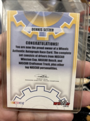 2003 Wheels Authentic NASCAR DENNIS SETZER Certified AUTOGRAPH! KOSTENLOSER VERSAND! - Bild 2 von 2