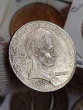 OLD 1X1 REMAKART-NOVELTYCOIN Lincoln 1918 Line Silver Pl. Half Dollar 12.5GR.