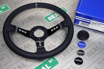 SPARCO ステアリング　L777 φ350mm Sparco L777 Street Steering Wheel 350mm Diameter Black Leather