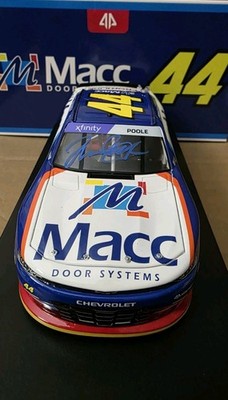 2025 Brennan Poole #44 AUTOGRAPHED Macc Doors Promo 1:24 NASCAR Diecast