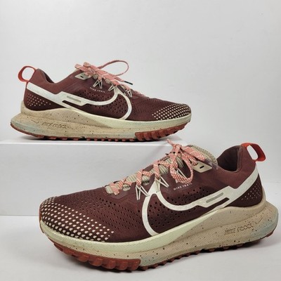 Nike Shoes Mens Size 9 React Pegasus Trail 4 Dark Pony Picante Red DJ6158-200