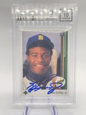 🔥1989 Upper Deck - Ken Griffey Jr #1 (RC) Beckett 9 Auto 10 Perfect Auto!!