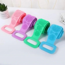 Silicone Body Back Scrubber Double Side Bathing Brush For Skin Deep Cleaning