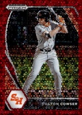 2021 Panini Prizm Draft Picks #PDP5 Colton Cowser Red Donut Circles Prizm #/99