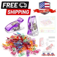 100 Pcs Sewing Clips for Fabric Plastic Clips for Sewing Supplies Acrylic Cli...