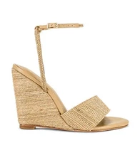 RAYE Revolve Bikini Wedge Heels Natural Size 7.5