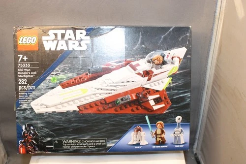 LEGO STAR WARS 282 PCS #75333 OBI WAN KENOBI JEDI STARFIGHTER COMPLETE BAD BOX c