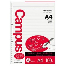 KOKUYO Campus Loose-Leaf Paper Exposed Writing , A4, 100 Sheets, No. 816AEN, Se