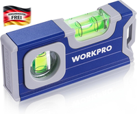 Workpro Magnetische Wasserwaage 115 Mm, Mini Wasserwaage Mit 2 Libellen 90°/180°
