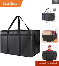 Durable Insulated Pizza Delivery Bag - Large Capacity for Catering & Parties