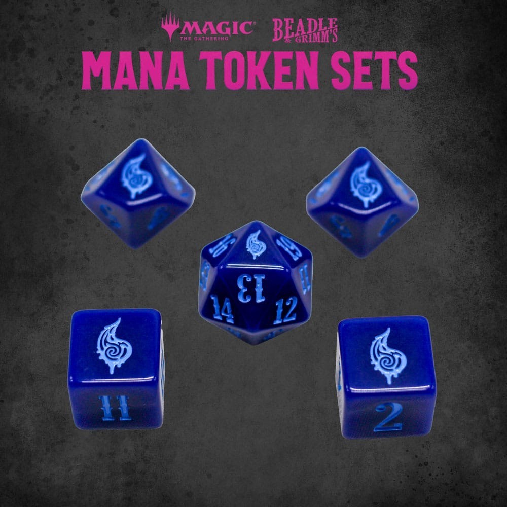 Dés et Jetons Magic the Gathering Mana Bleu pour Compter vos Points