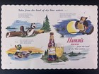 *Lot of 4* HAMM’S Beer VINTAGE 1960 or 70s Paper Placemat NEVER USED Hamms Bear  — photo 3