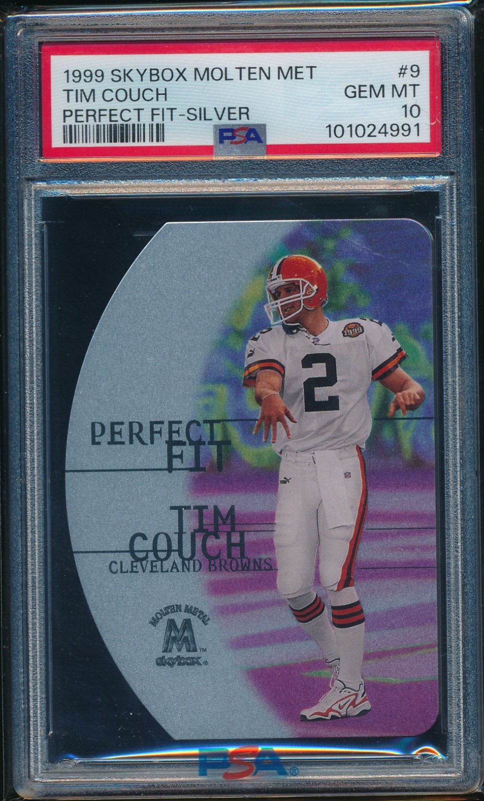 Tim Couch Skybox Molten Metal Perfect Fit #9 Silver