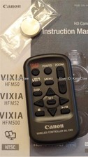 NEW Genuine Canon WIRELESS REMOTE CONTROL w/battery VIXIA HF M50 M52 M500