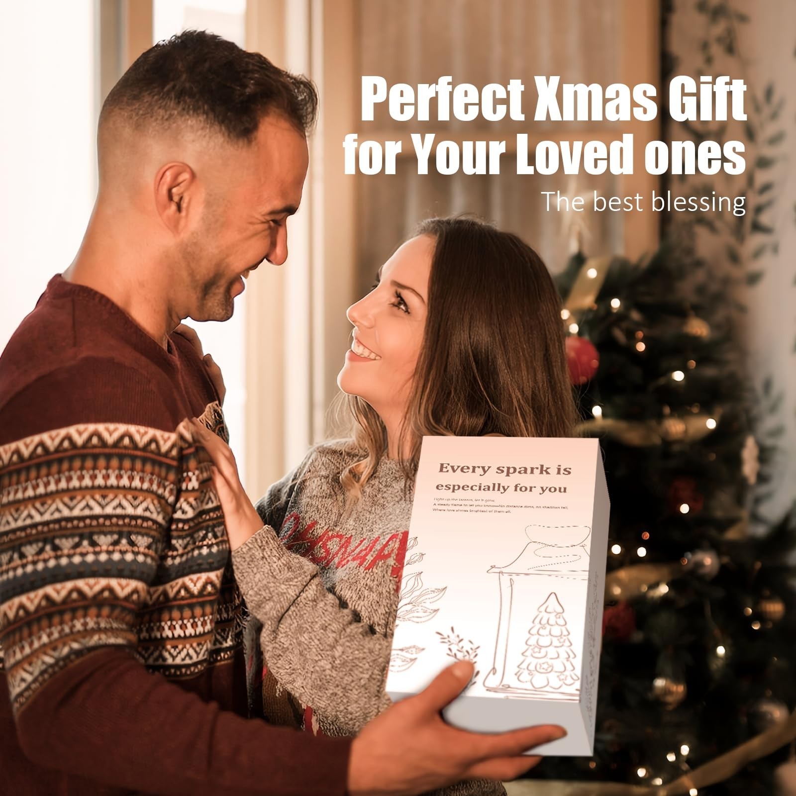 Ceramic Christmas Tree That Light up for Table Centerpieces, 15.1" Tall Lante...