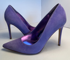 Nine West women’s tatiana stiletto Pointy Toe Dress Pumps 7.5 M Indigo Suede 4"
