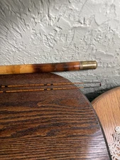 Vintage Bamboo Fly Rod Tip Tube, Walking Stick with Two Rod Tips.