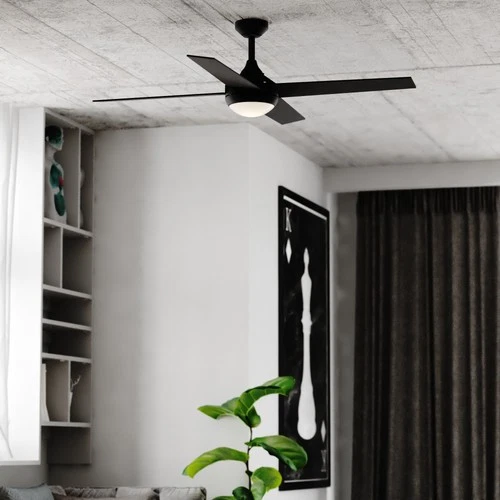 Vaxcel Lighting F0125 52" 4 Blade Indoor LED Ceiling Fan - Black - Picture 4 of 12