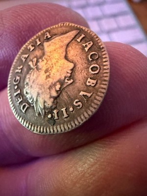 1687 Charles II Silver Threepence Crowned III Great Britain Coin