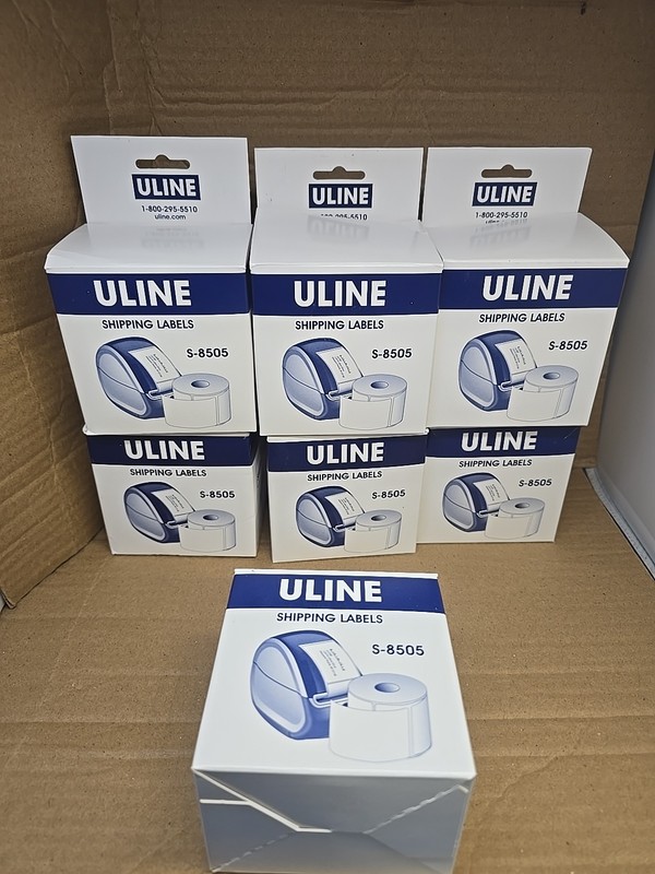 Uline Dymo White Shipping Labels 7 Roll 300 Labels 2 5/16 X 4” S-8505 New In Box